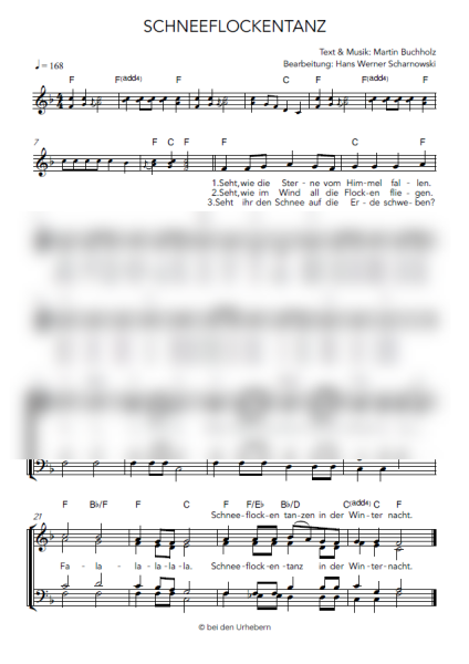 Schneeflockentanz - Chorsatz