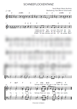 Schneeflockentanz - Chorsatz